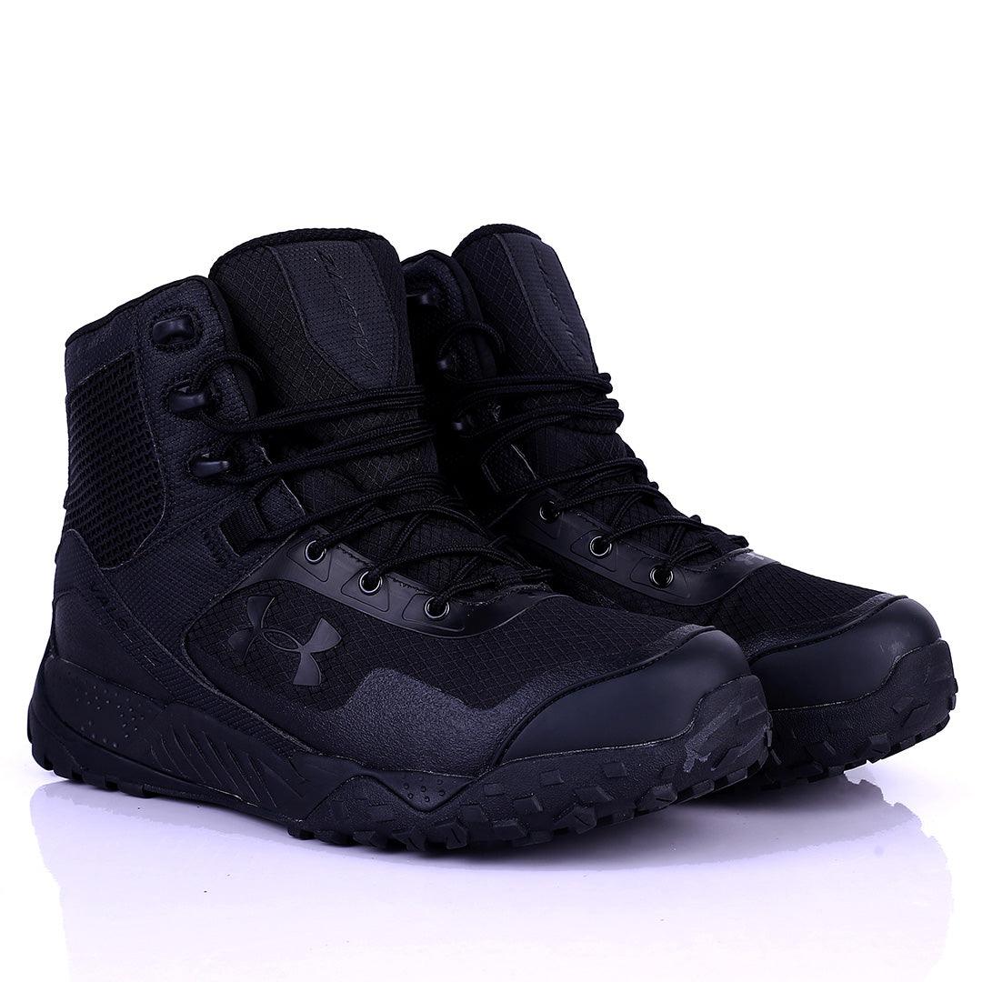 UA Lace Up Solid Tactical Black Boot - Obeezi.com