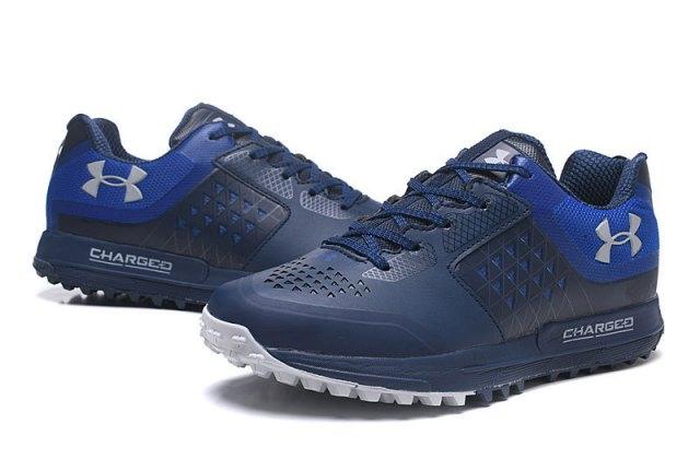 Under Armour UA Horizon Navy Blue Men's Trail Running Hiking Boots Sneakers - Obeezi.com