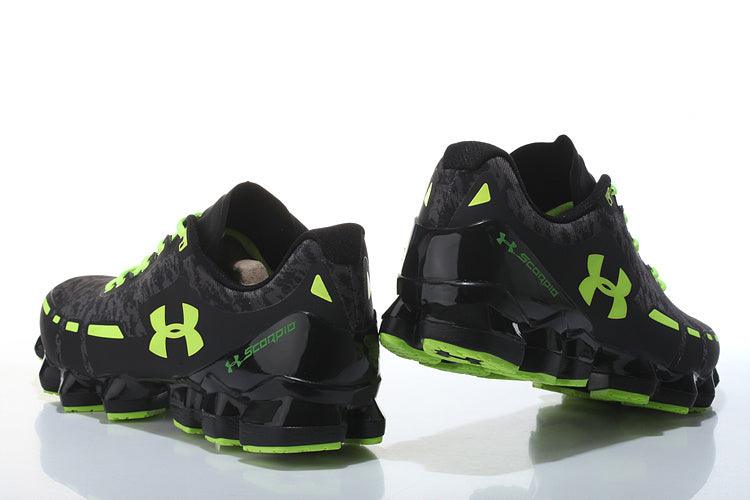 Under Armour UA Scorpio Men's Running Shoes- Black/Green - Obeezi.com