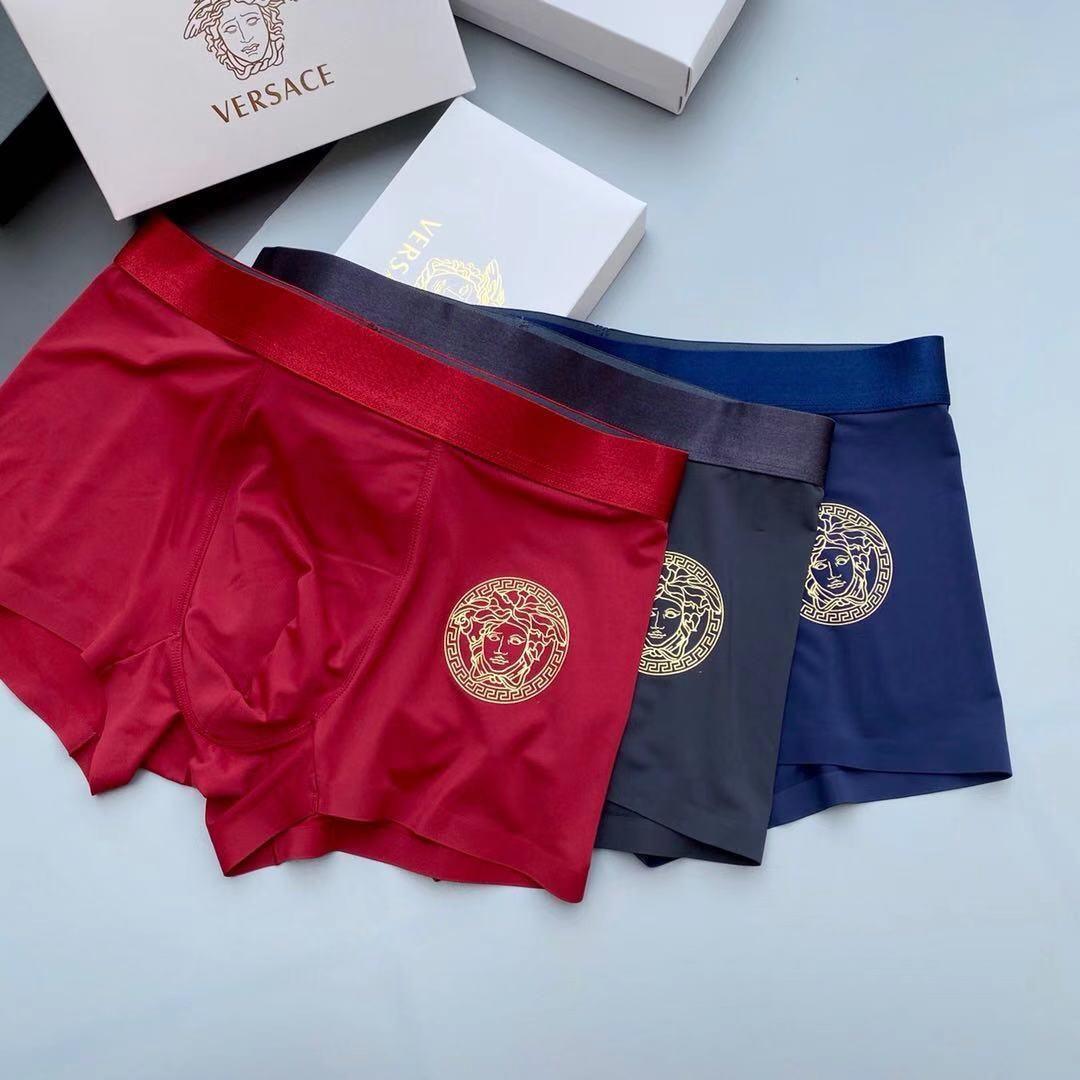 Vers 3 In 1 Comfortable Body-Suited Blue, Black And Wine Men's Boxers - Obeezi.com