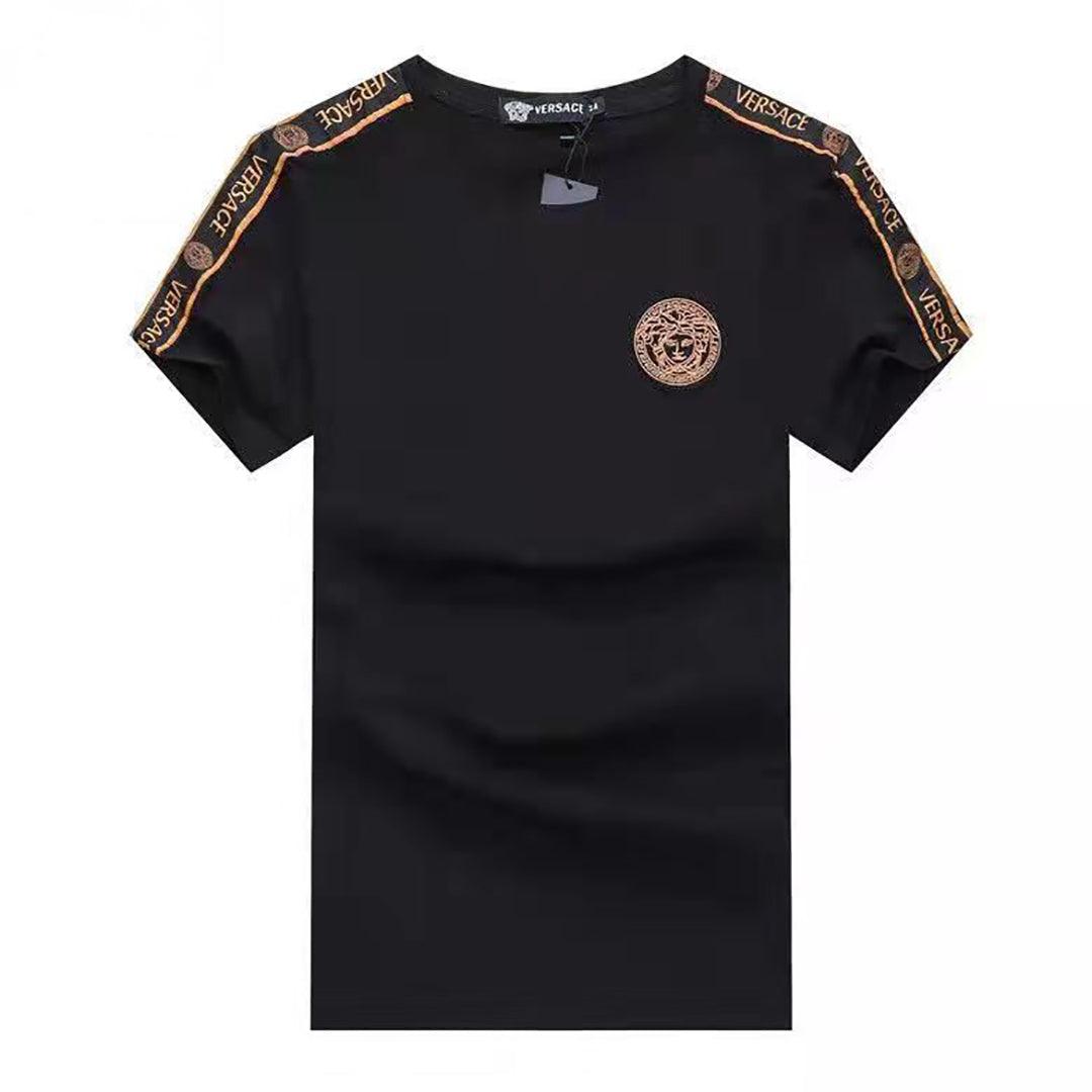 Vers Medusa Head Designed Cotton Men's T-shirt - Black - Obeezi.com