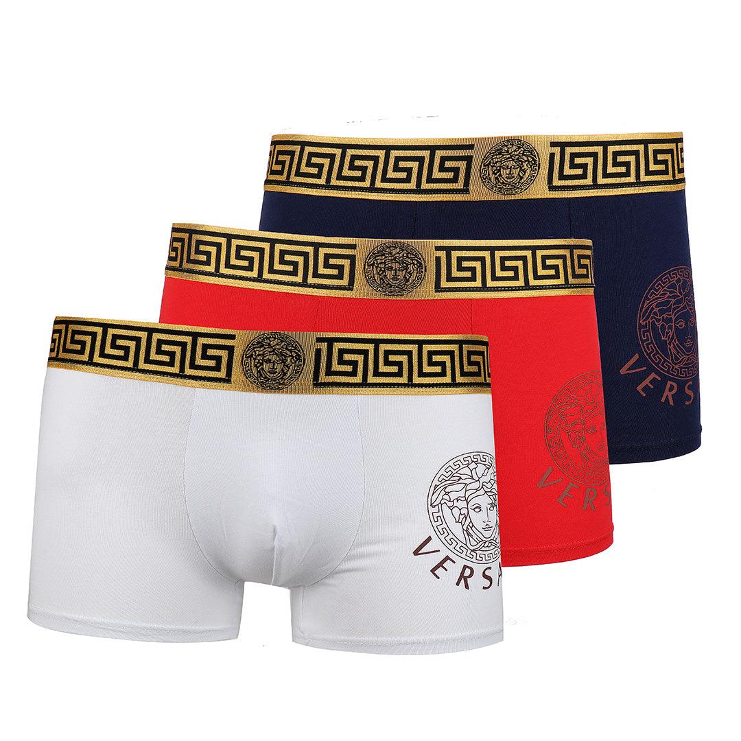 Versace Stretch Cotton with Logo Waistband Men's Boxers - Obeezi.com