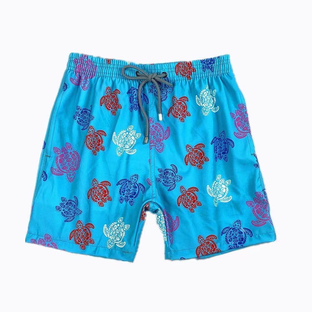 Vilebre Beach Fashion Wear Tortoise Pattern Casual Short Pants-Sky Blue - Obeezi.com