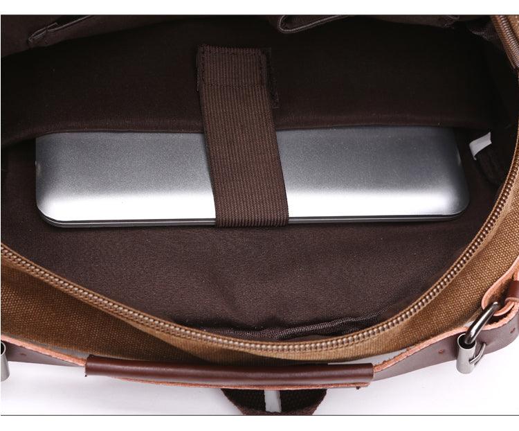 Vintage fashion Canvas High Capacity Laptop Travel Backpack-Blue - Obeezi.com