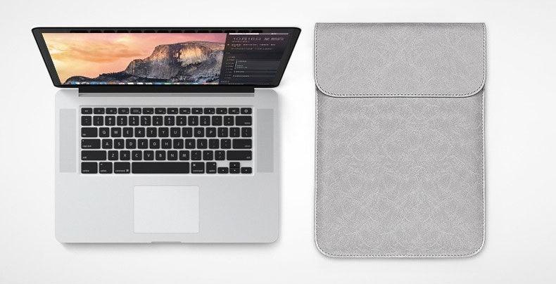 Waterproof Custom PU Leather Slim laptop Bag Sleeve-Pink - Obeezi.com